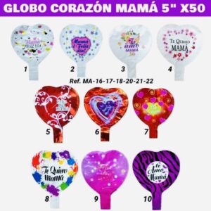 GLOBO CORAZÓN MAMÁ 5 pulgadas