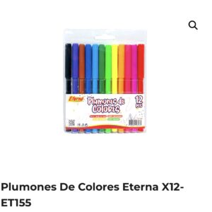 ET155 - PLUMONES DE COLORES ETERNA X12