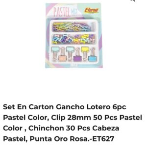 ET627 - SET EN CARTÓN ETERNA PASTEL