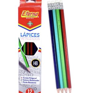 ET415 - LÁPIZ HB ETERNA METALIZADO X12